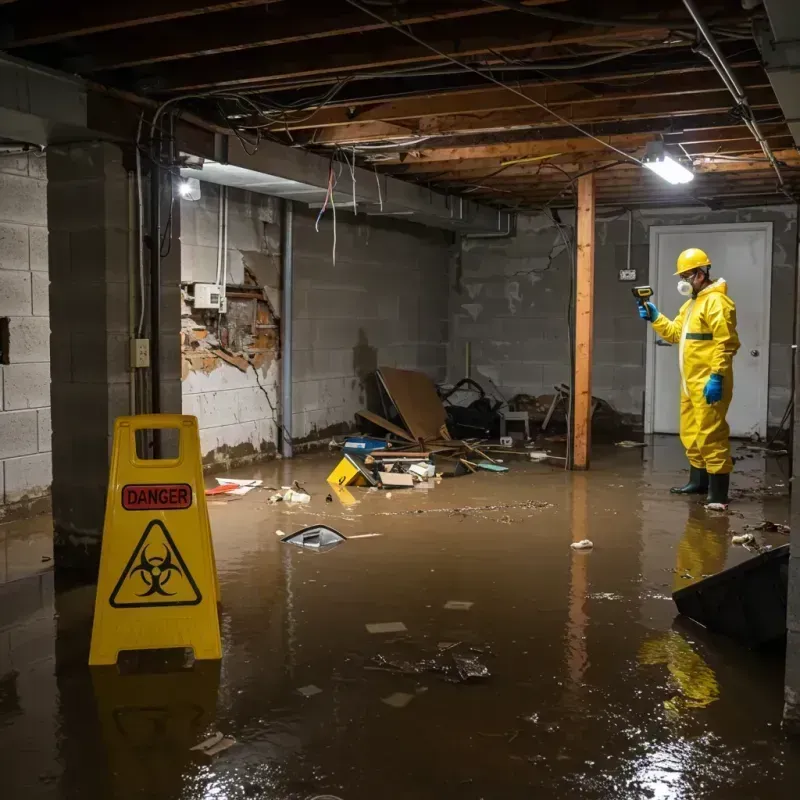 Flooded Basement Electrical Hazard in Morristown, TN Property